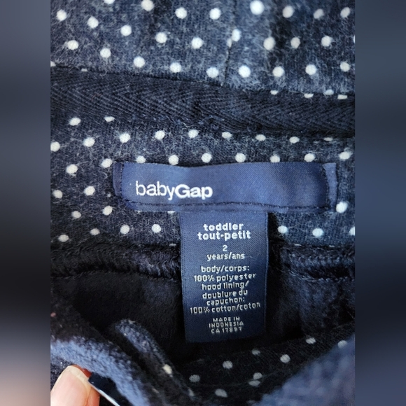 Baby Gap Girl's Navy Fleece Fall Jacket Size 2 - Picture 7 of 7